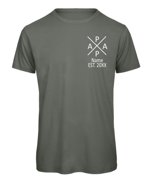 Papa X T-Shirt personalisiert in Hellolive
