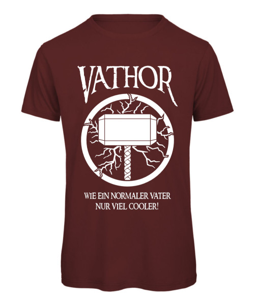 Vathor T-Shirt für den coolen Vater Bordeaux